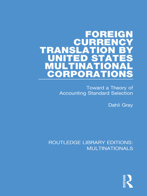 cover image of Foreign Currency Translation by United States Multinational Corporations